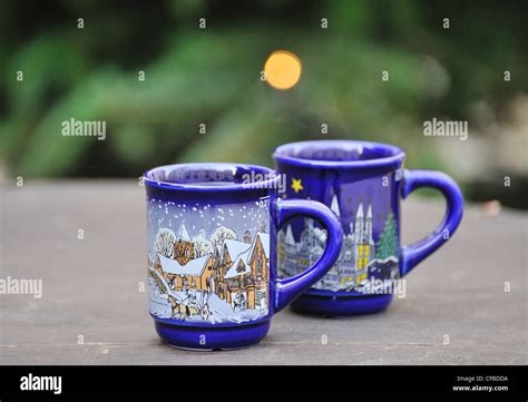 Mugs of gluhwein at a Christmas market, Salzburg, Austria Stock Photo - Alamy