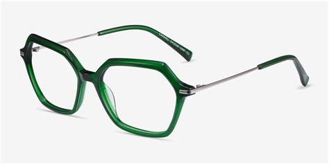 Carmel Geometric Green Full Rim Eyeglasses | Eyebuydirect