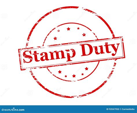 Stamp duty stock illustration. Illustration of concept - 92047950