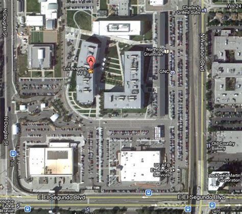 Aerial view of Space and Missile Systems Center, Los Angeles Air Force Base, Calif.