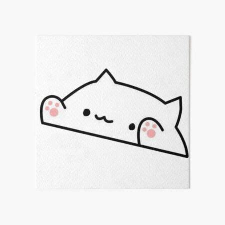 "cute white cat meme" Art Board Print for Sale by chaouidz | Redbubble