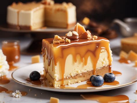 A piece of delicious caramel cake on Behance