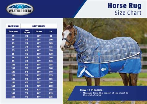 WeatherBeeta UK How to Measure Image Horse Size Chart | Horse and Rider