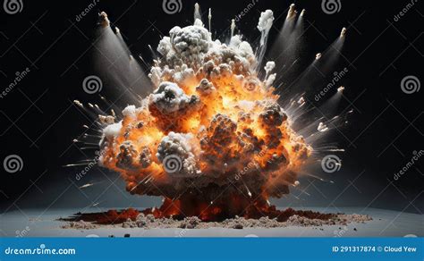 Nuclear Explosion Simulation Stock Illustration - Illustration of mushroom, nuke: 291317874