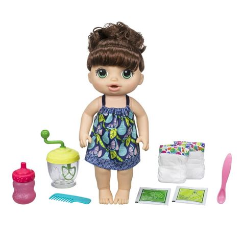 Baby Alive Sweet Spoonfuls Baby Doll- Brown Straight Hair - Walmart.com ...