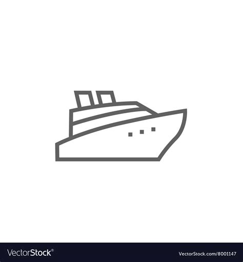 Cruise ship line icon Royalty Free Vector Image