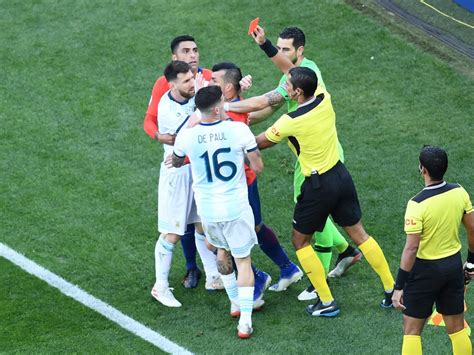 Lionel Messi red card: Argentina star sent off in Copa America match for altercation with Gary ...