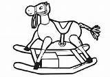 Easy Rocking Horse Coloring Page  Free Printable Pages For Kids sketch template