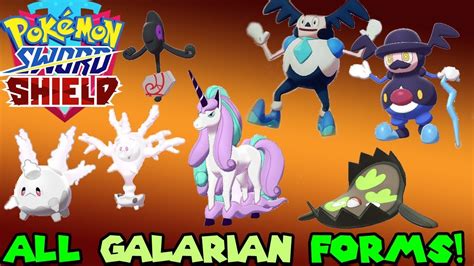 ALL GALARIAN FORMS in POKEMON SWORD & SHIELD - Mr. Mime, Rapidash, Corsola & MORE! - YouTube