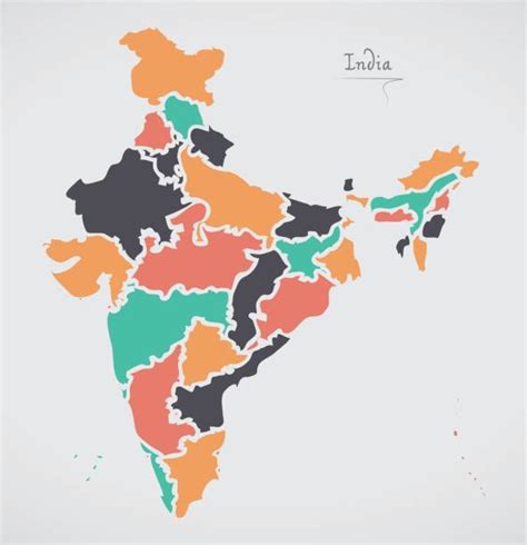 Royalty Free Map Of India Clip Art, Vector Images & Illustrations - iStock