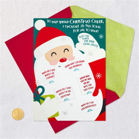 Santa Lift-the-Flap Jokes Funny Christmas Card - Greeting Cards | Hallmark