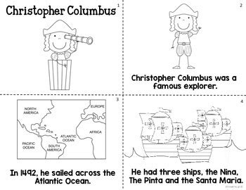 Christopher Columbus Mini-book and Worksheet by The Hawk's Nest | TPT