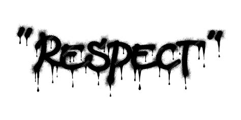 Premium Vector | Graffiti respect word and symbol sprayed in black