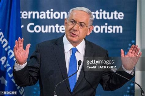 Israeli Prime Minister Benjamin Netanyahu delivers a speech during ...