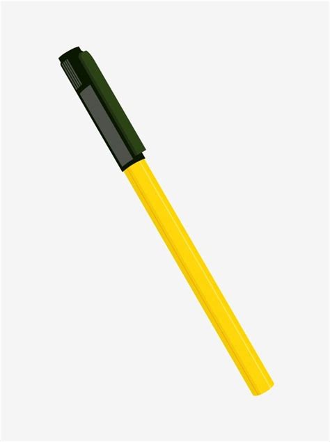 Ballpoint Pen PNG Picture, Yellow Ballpoint Pen Illustration, Yellow ...