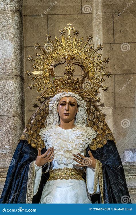 Interior of the Basilica of Santa Eulalia in Merida, Extremadura, Spain ...