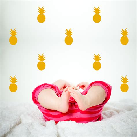 Pineapple Wall Decals – Pineapple Vinyl Stickers – match set love