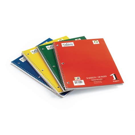 Spiral Notebook, 70 Sheets - Red