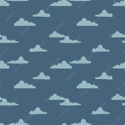 Premium Vector | Cloud seamless vector illustration pattern background