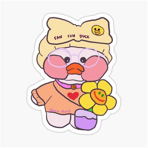 "Lalafanfan duck school girl" Sticker for Sale by saowalakfern | Redbubble