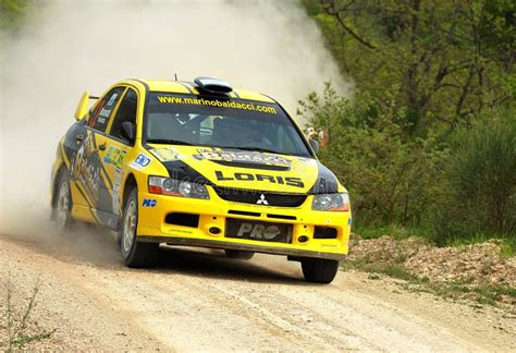 Mitsubishi Lancer Evo IX Rally Car Editorial Image - Image of stage ...