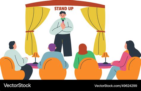 Stand up comedian show in pub or club Royalty Free Vector