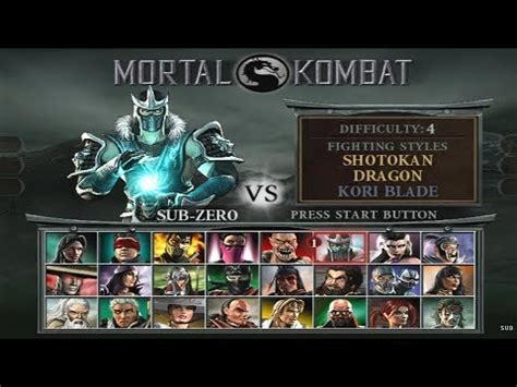 Mortal Kombat: Deception Opening and All Characters (PS2) - YouTube