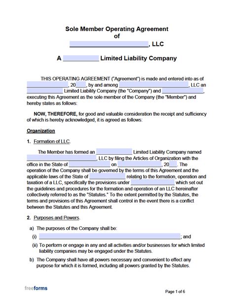 single-member llc operating agreement montana - LLC Bible