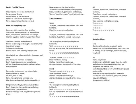 Family Feud Lyrics