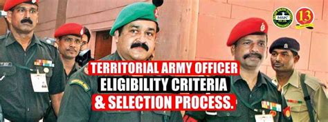 Territorial Army Officer Eligibility Criteria and Selection Process