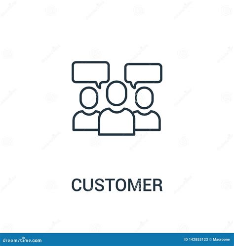 Customer Icon Vector from Ads Collection. Thin Line Customer Outline Icon Vector Illustration ...