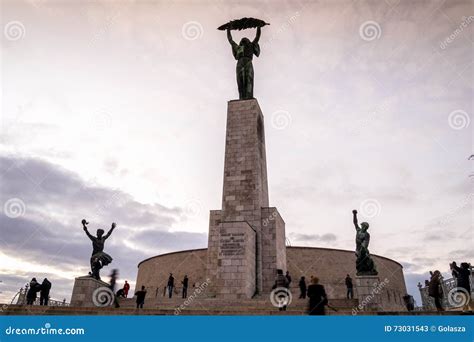 Liberty Statue on Gellert Hill in Budapest, Hungary Stock Image - Image ...