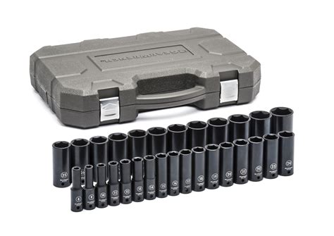 84935N GEARWRENCH 29 Pc 1/2 Drive 6 Point Deep Impact Metric Socket Set ...