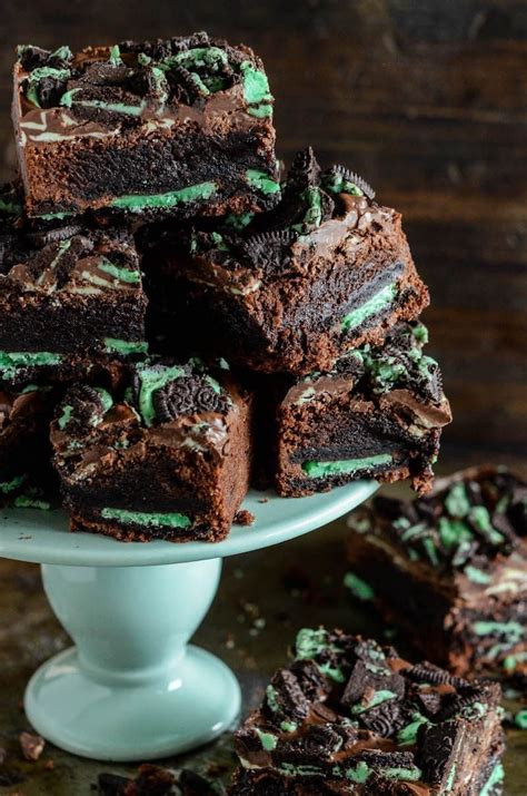 Ultimate Mint Brownies: chocolate fudge brownies, with a layer of mint oreo cookies baked into ...