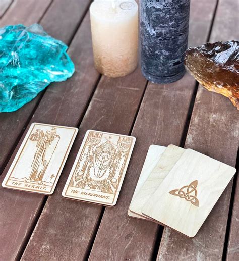 Tarot Card Tarot Cards Custom Tarot Laser Engraving Wooden | Etsy