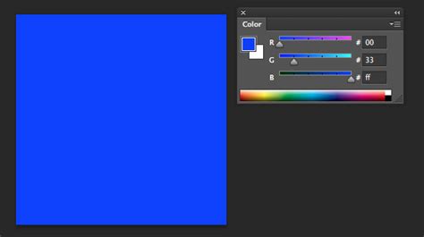color - I select colour #0033ff and get colour #3d58a7 in a CMYK Photoshop file. What could be ...