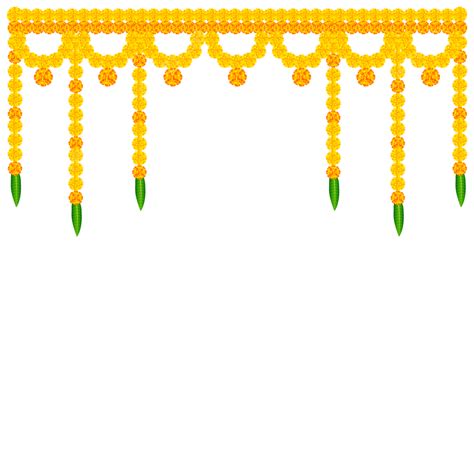 Marigold Toran Flower Door Garland Decoration Vector Design, Marigold ...