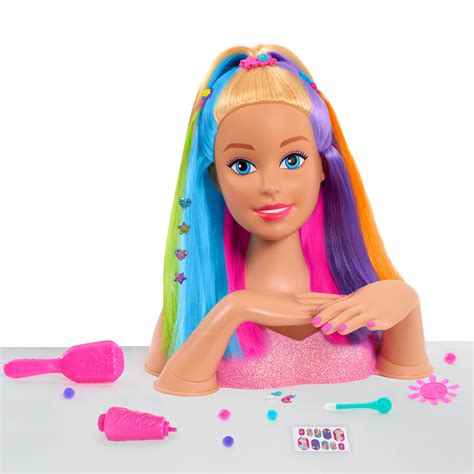 Barbie Rainbow Sparkle Deluxe Styling Head, Blonde Hair, Ages 3 + - Walmart.com - Walmart.com