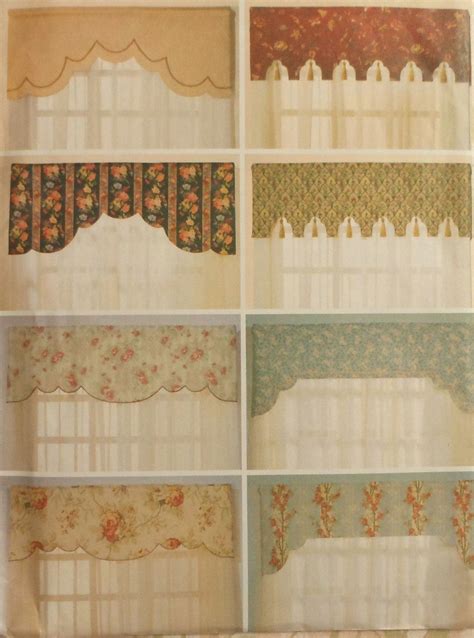 Reversible Valances Sewing Pattern UNCUT Butterick 6563 valance curtain | Curtain sewing pattern ...