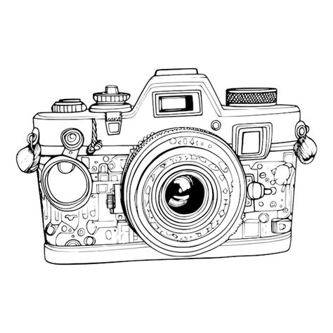 Premium Vector | Camera Coloring Page Drawing for Kids