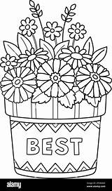 Pot Coloring Page sketch template