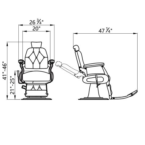 Vintage Barber Chair, Adjustable Barber Chair