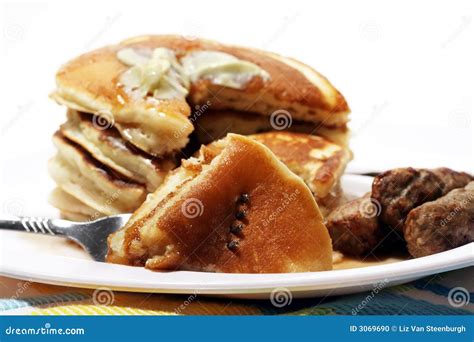 Pancakes And Sausage Stock Photo - Image: 3069690