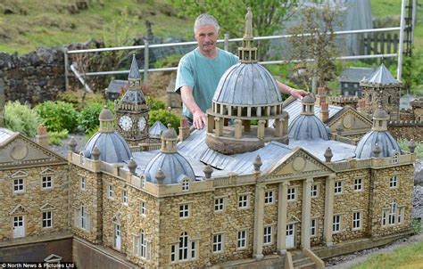 No job too small: Retired builder creates THREE delightful miniature villages in his garden as ...