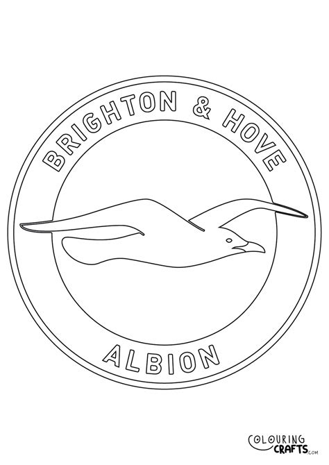 Brighton And Hove Albion Badge Printable Colouring Page - Colouring Crafts