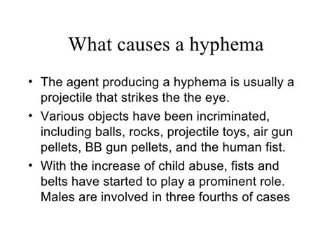 Traumatic Hyphema