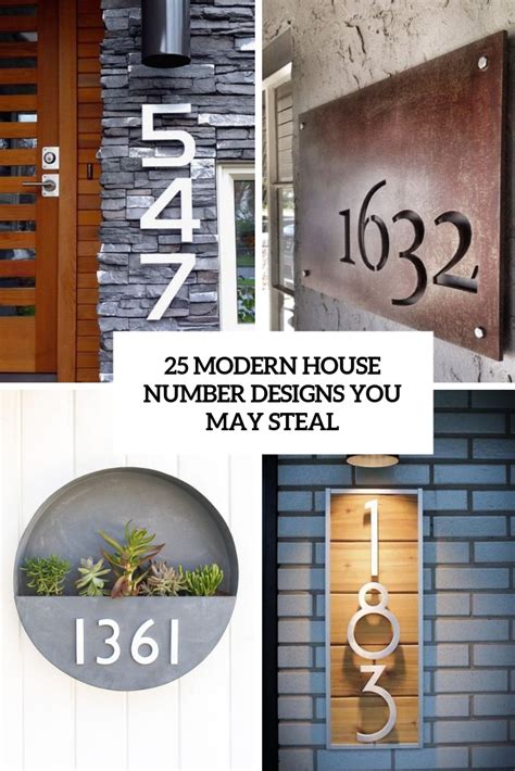 25 Modern House Number Designs You May Steal - DigsDigs