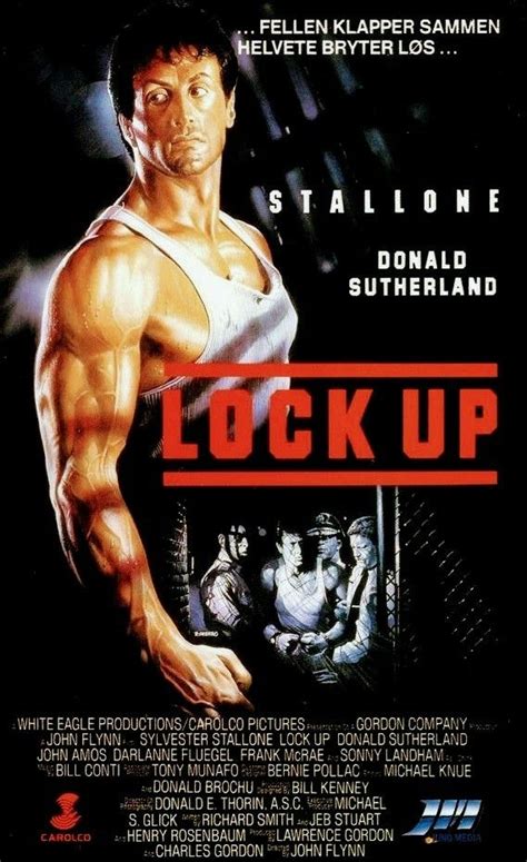 'LOCK UP' (1989) ... Sylvester Stallone & Donald Sutherland - Norwegian market movie poster! 80s ...