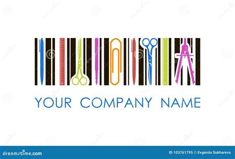 Vector Logo for Stationery Shop or Company Stock Vector - Illustration ...