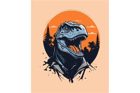 Silhouette of T-rex, Vector Art, Print Graphic by Best T-Shirt Design ...